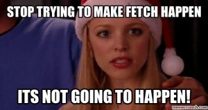 Stop trying to make fetch happen.