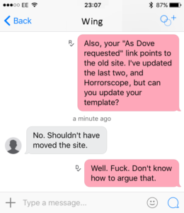Wing is a bag of dicks