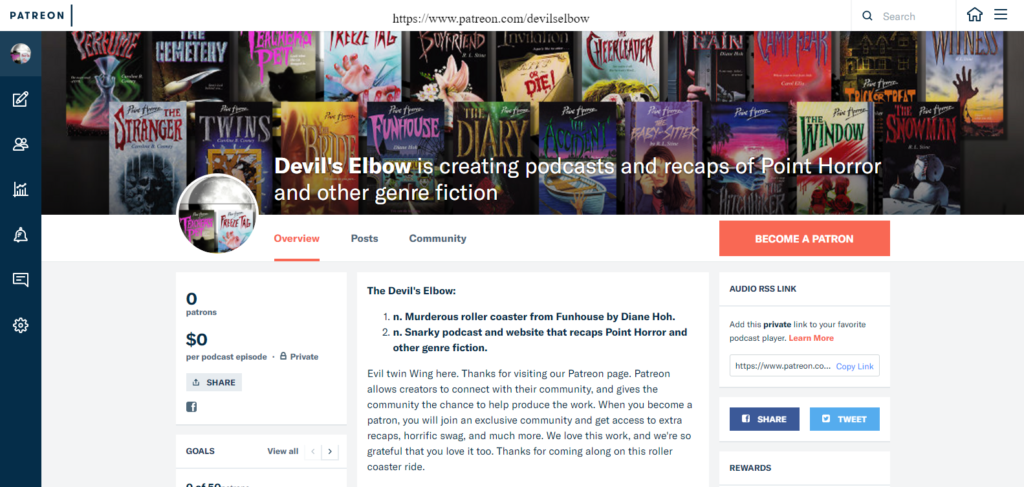 image of patreon page