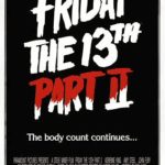 cover image of Friday the 13th Part 2 with font in white on a black background. Red partially covers "Part 2"