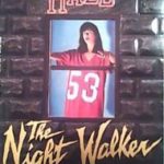 Diane Hoh - Night Walker, window looking into a girl in a sports jersey with her arms out in front of her
