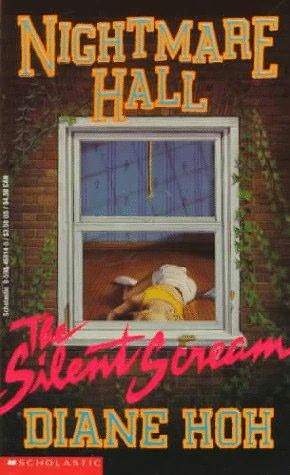 Silent Scream book cover, shows a window into a dorm room with a girl's body on the floor