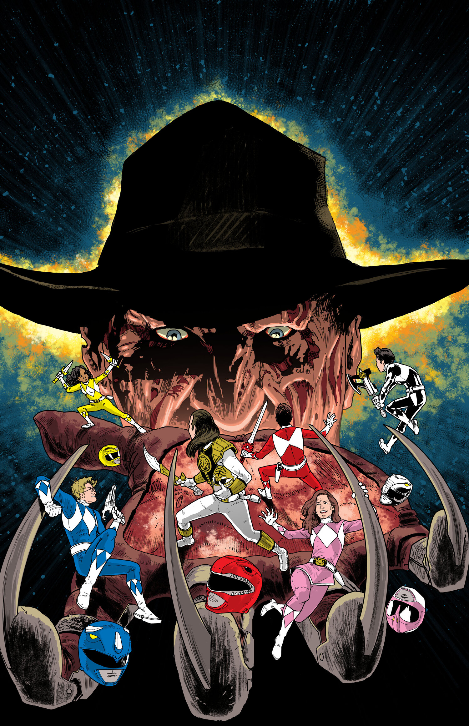 Power Rangers/Elm Street #1 Cover